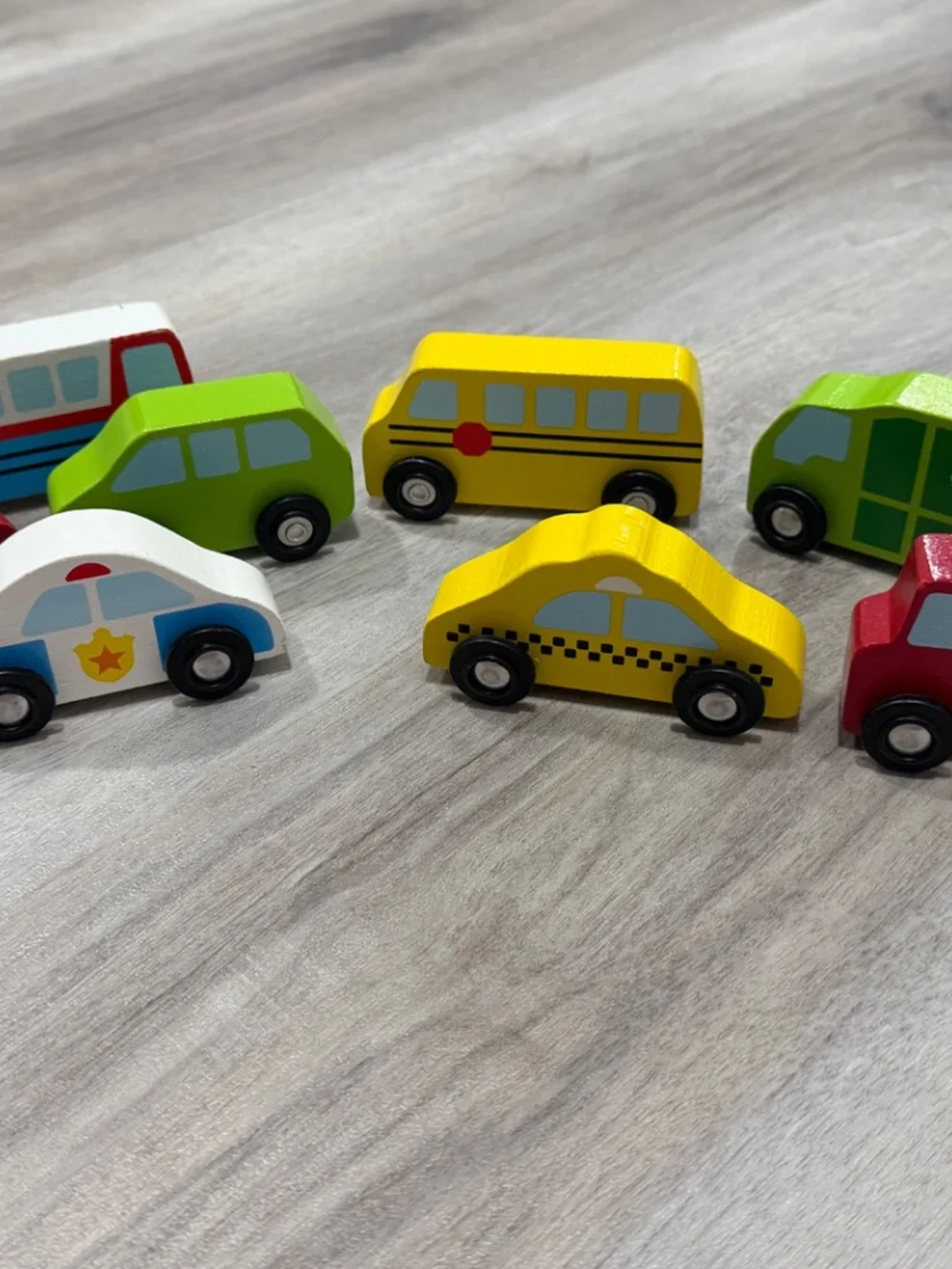 Melissa & Doug Wooden Toy Vehicles Lot of 8 Cars Trucks Bus